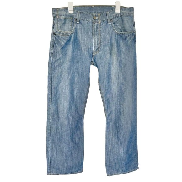 Levi Strauss Mens 514 Straight Blue Jeans Pants Size W38 L30 Normcore Dadcore - Picture 5 of 12